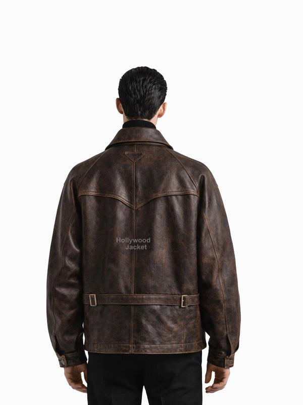 Hollywood Jacket Vintage Brown Leather Field Jacket