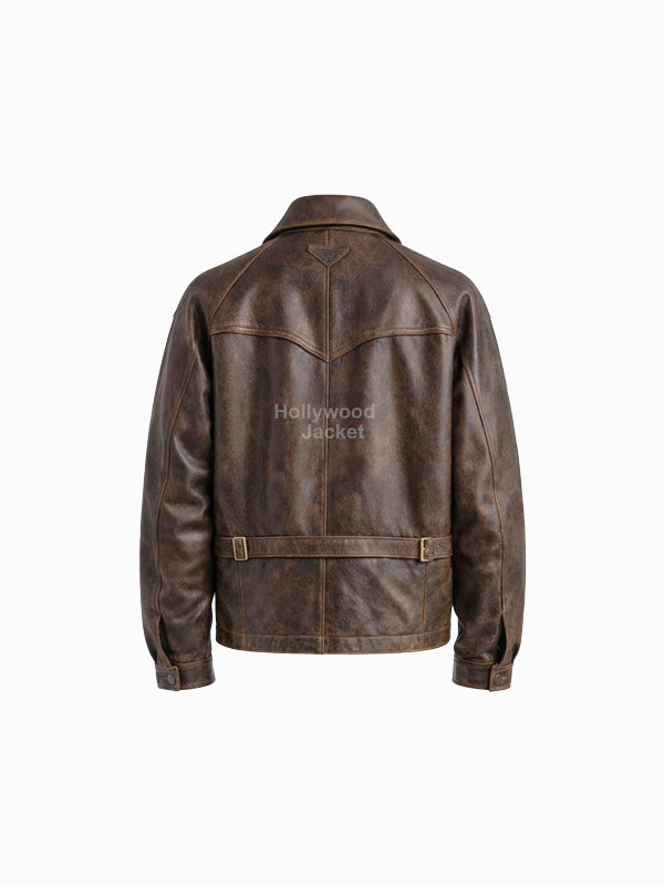 Hollywood Jacket Vintage Brown Leather Field Jacket