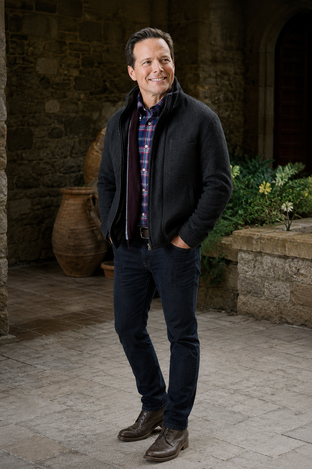 Scott Wolf A Merry Scottish Christmas Wool Coat | Men’s Black Winter Coat