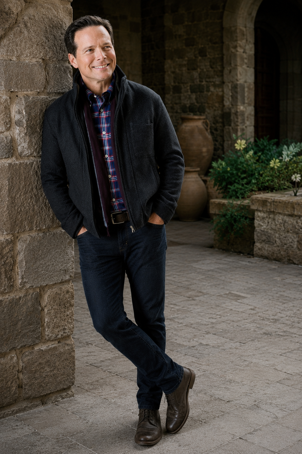 Scott Wolf A Merry Scottish Christmas Wool Coat | Men’s Black Winter Coat