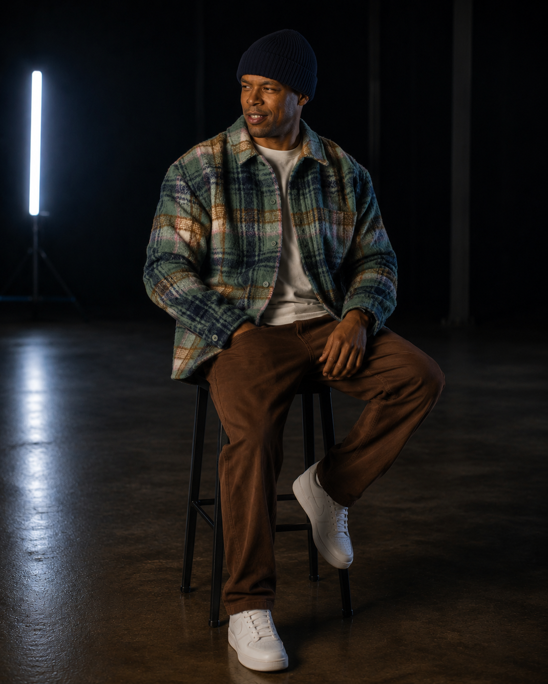Scary Movie 6 Character Green Plaid Wool Shirt Jacket