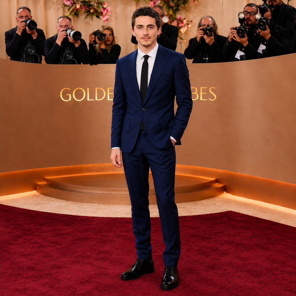 Hollywood Jackets Navy Blue Tailored Suit