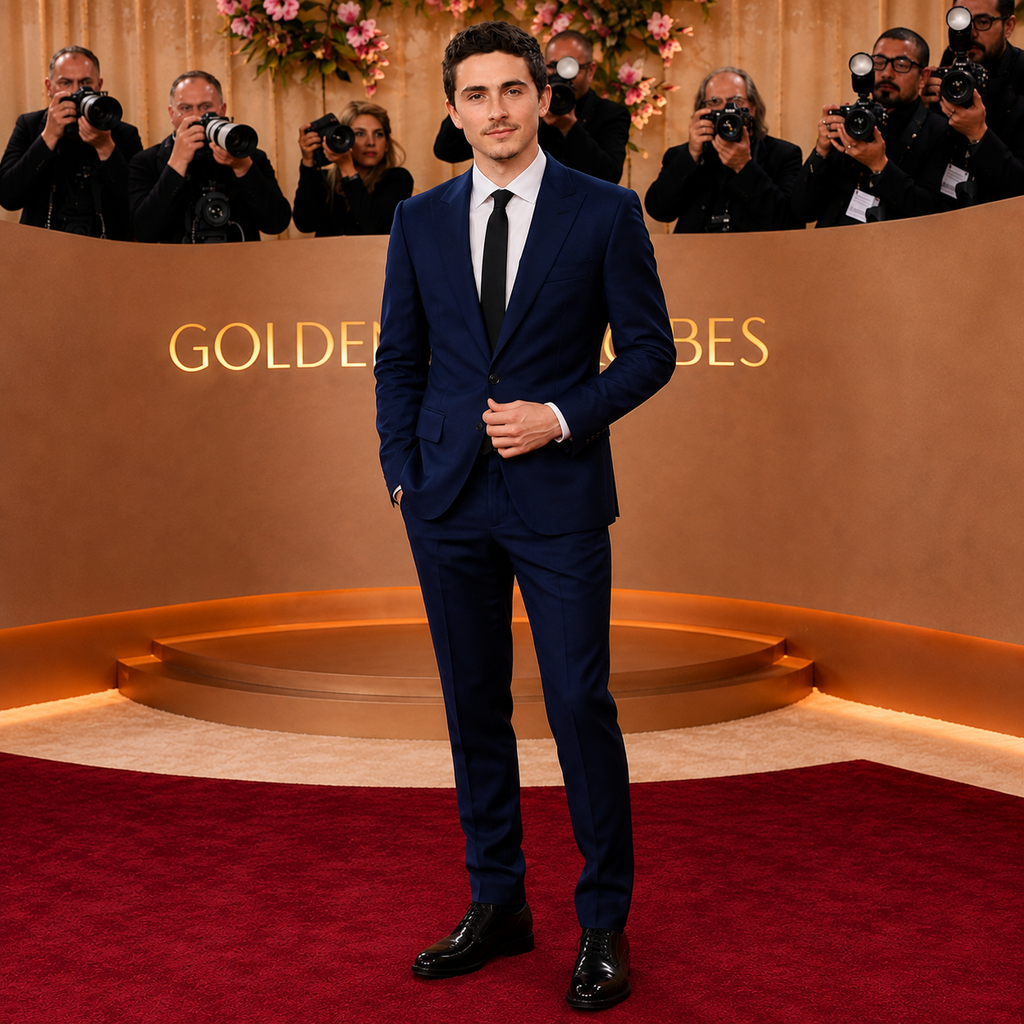 Hollywood Jackets Navy Blue Tailored Suit