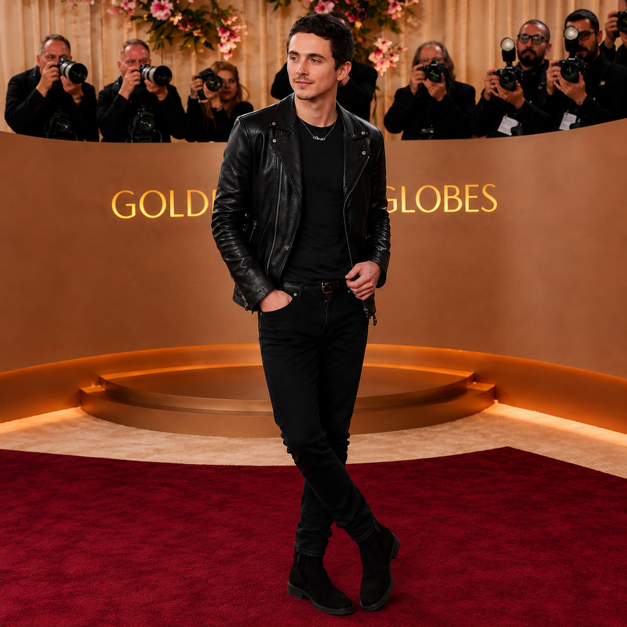 Men's Black Asymmetrical Biker Leather Jacket | Hollywood Jackets