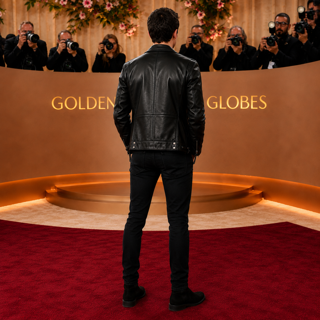 Men's Black Asymmetrical Biker Leather Jacket | Hollywood Jackets