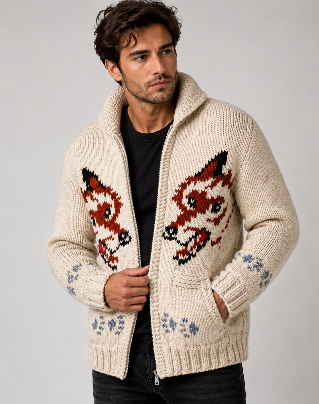 Hollywood Jacket Project Hail Mary Ryan Gosling Wolf Cardigan