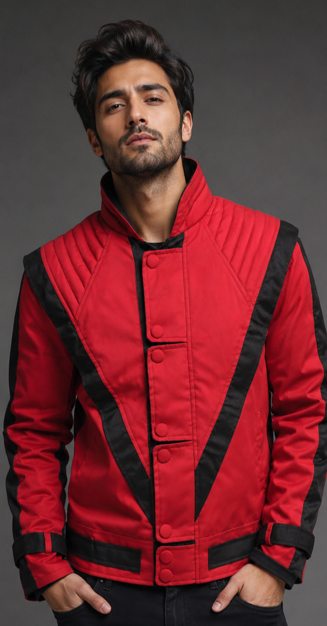 Hollywood Jacket Red Thriller Style Leather Jacket
