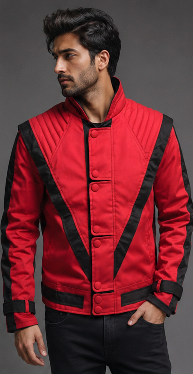 Hollywood Jacket Red Thriller Style Leather Jacket