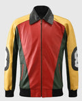 Hollywood Jacket Men’s 8 Ball Pool Bomber Leather Jacket