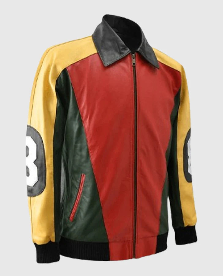 Hollywood Jacket Men’s 8 Ball Pool Bomber Leather Jacket