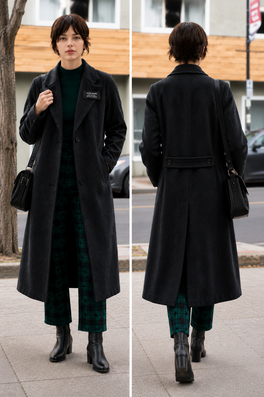 Hollywood Jacket Sophie Thatcher Heretic 2024 Black Wool Coat