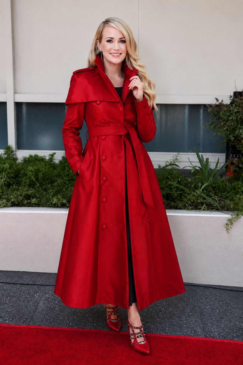 Hollywood Jacket Carrie Underwood Walk of Fame Red Coat