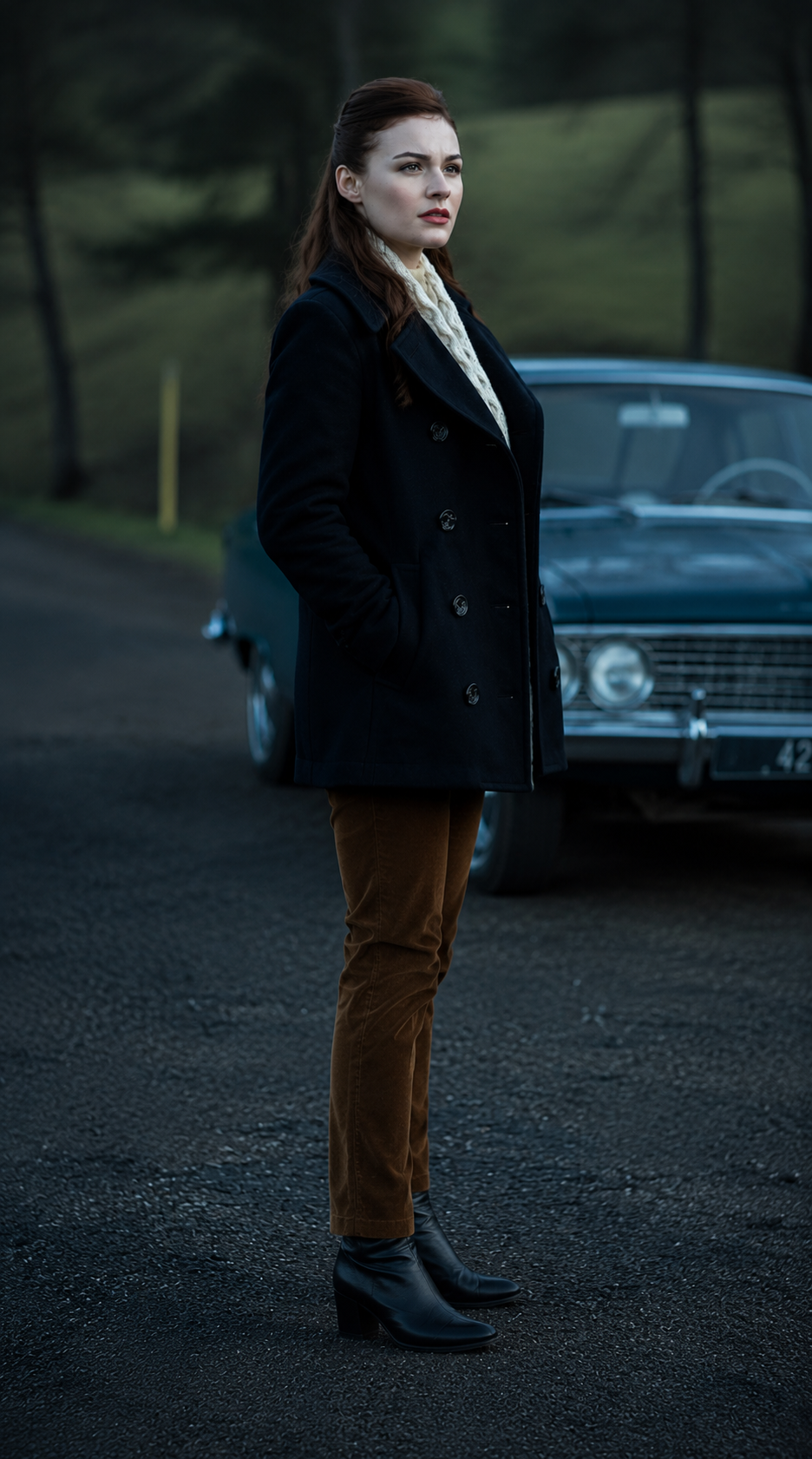 Hollywood Jackets Brianna Randall Outlander S02 Black Wool Coat