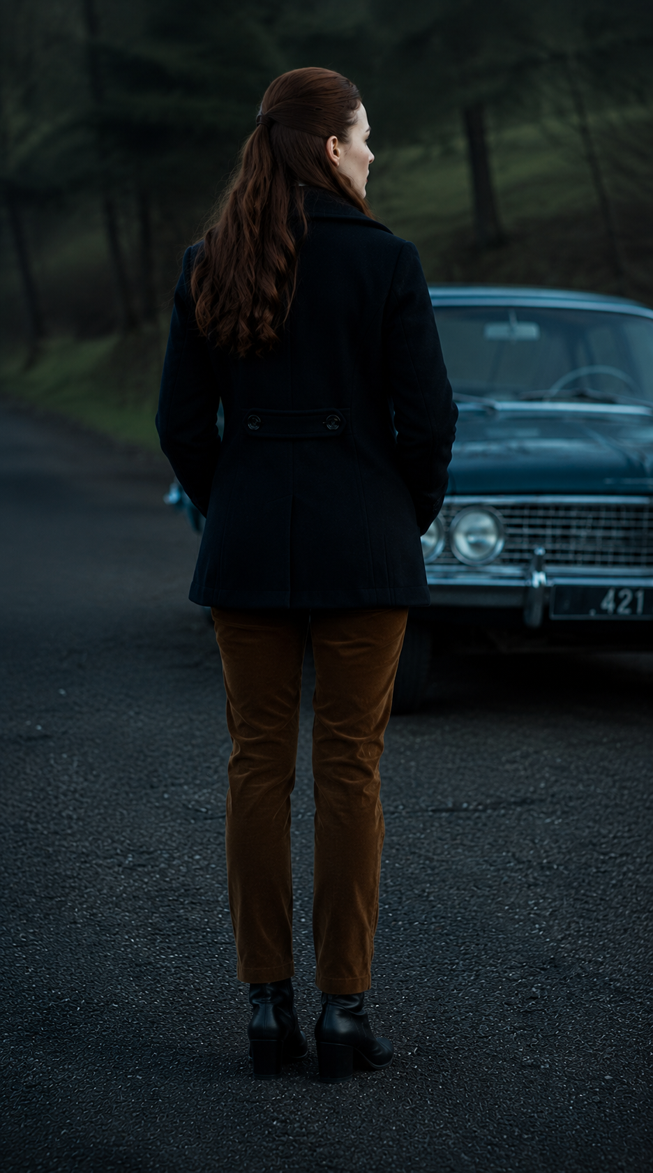 Hollywood Jackets Brianna Randall Outlander S02 Black Wool Coat