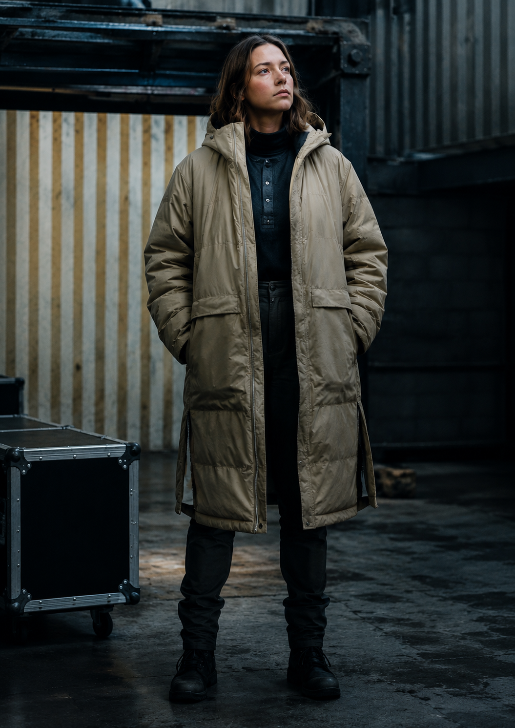Hollywood Jacket The Last Frontier 2025 Sidney Scofield Beige Puffer Coat