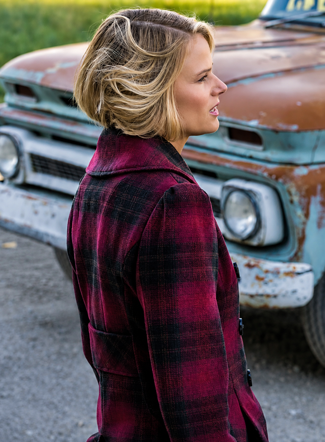 Hollywood Jackets Ava Crowder Justified S06 Wool Peacoat