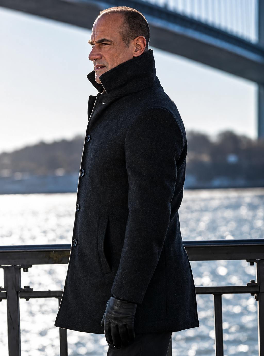 Hollywood Jackets Law & Order: Organized Crime Christopher Meloni Grey Wool Coat