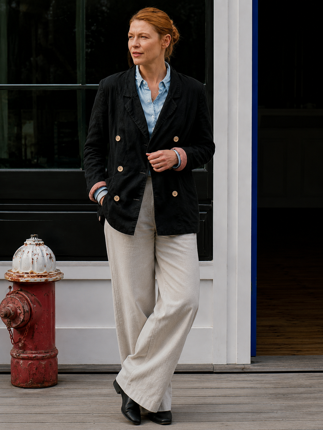 Hollywood Jacket The Beast in Me S01 Aggie Wiggs Black Cotton Coat