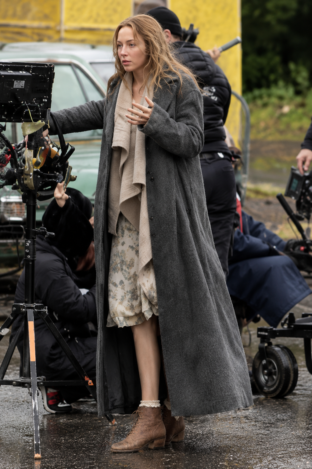 Hollywood Jackets 28 Years Later 2025 Jodie Comer Grey Wool Coat