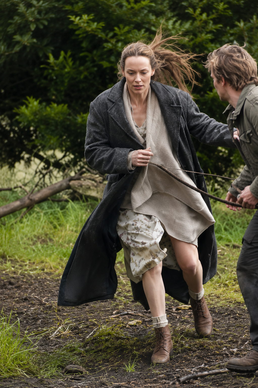 Hollywood Jackets 28 Years Later 2025 Jodie Comer Grey Wool Coat