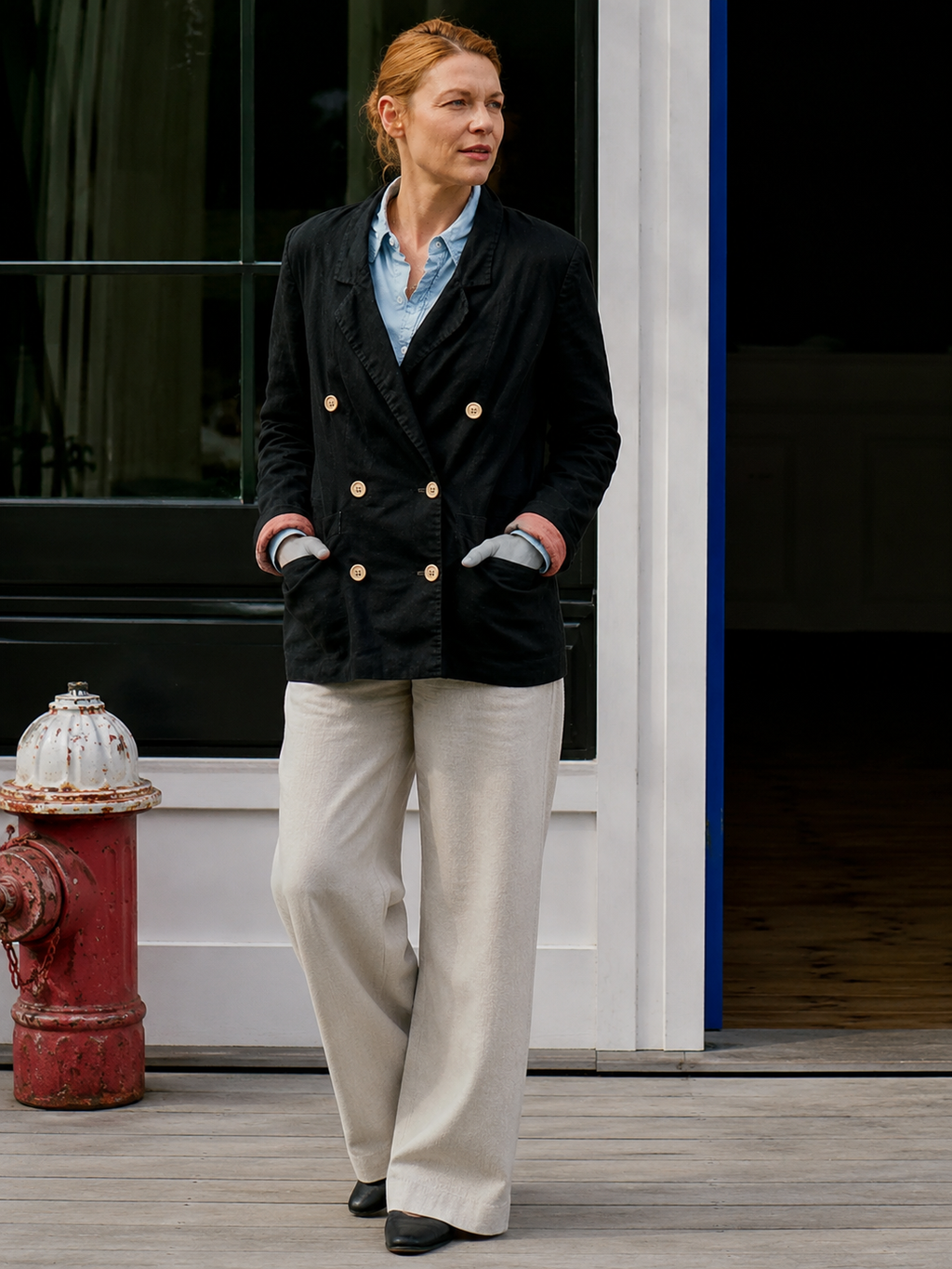 Hollywood Jacket The Beast in Me S01 Aggie Wiggs Black Cotton Coat