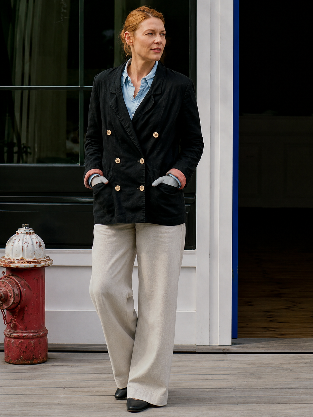 Hollywood Jacket The Beast in Me S01 Aggie Wiggs Black Cotton Coat