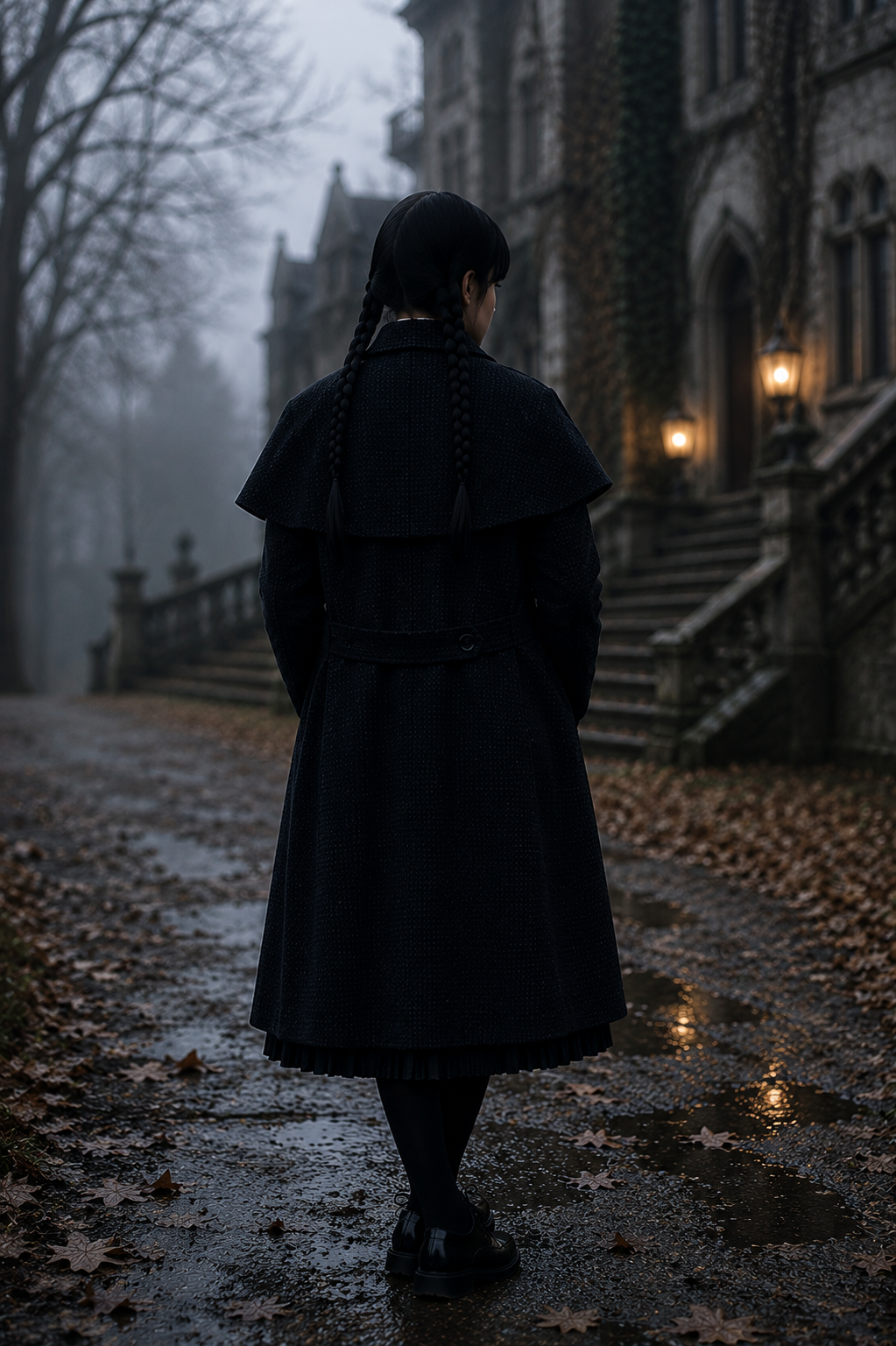 Hollywood Jacket Wednesday S02 Jenna Ortega Black Coat