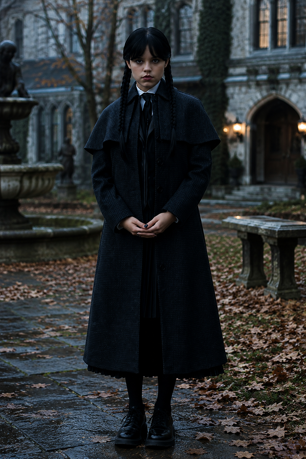 Hollywood Jacket Wednesday S02 Jenna Ortega Black Coat