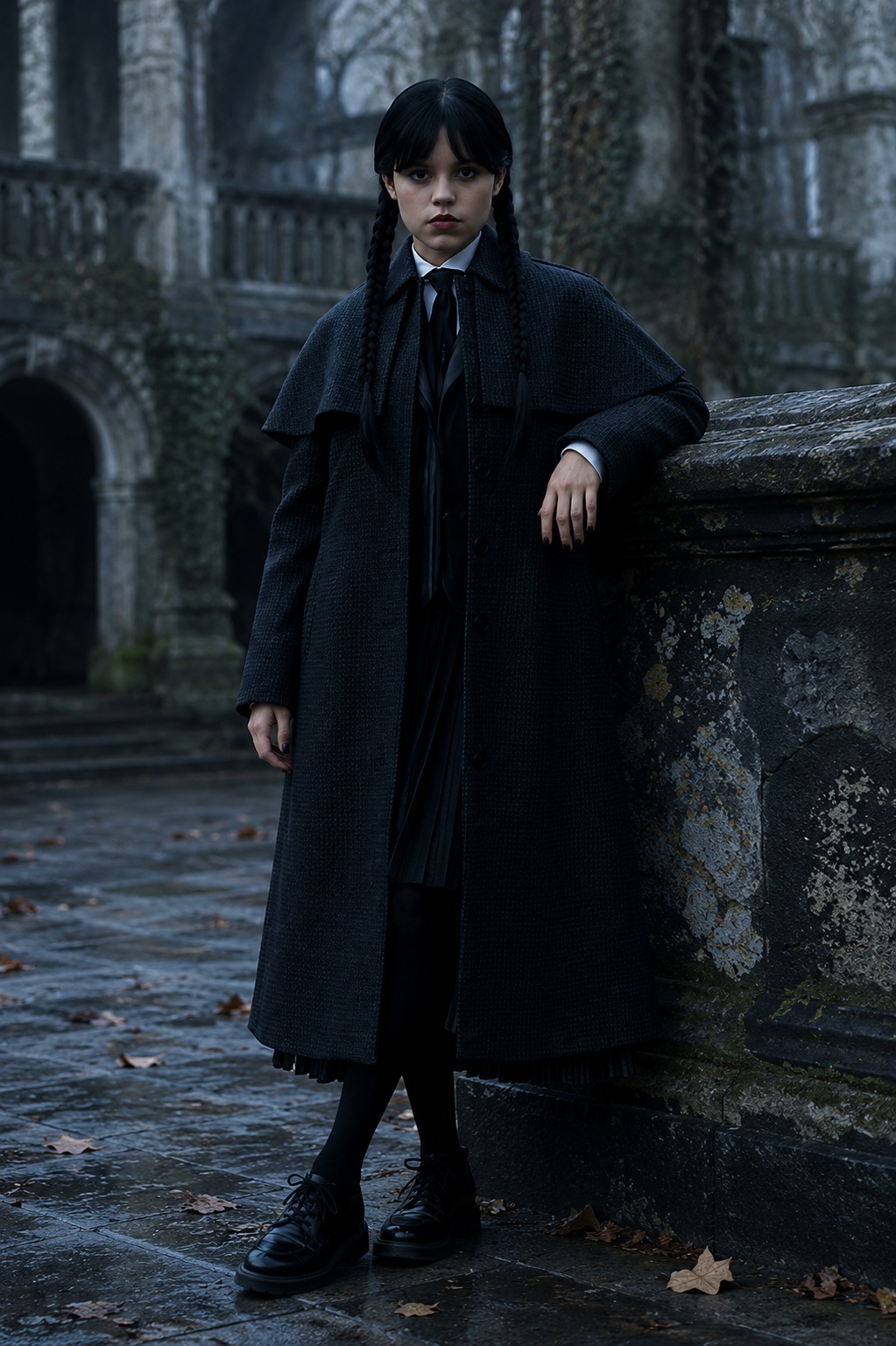 Hollywood Jacket Wednesday S02 Jenna Ortega Black Coat