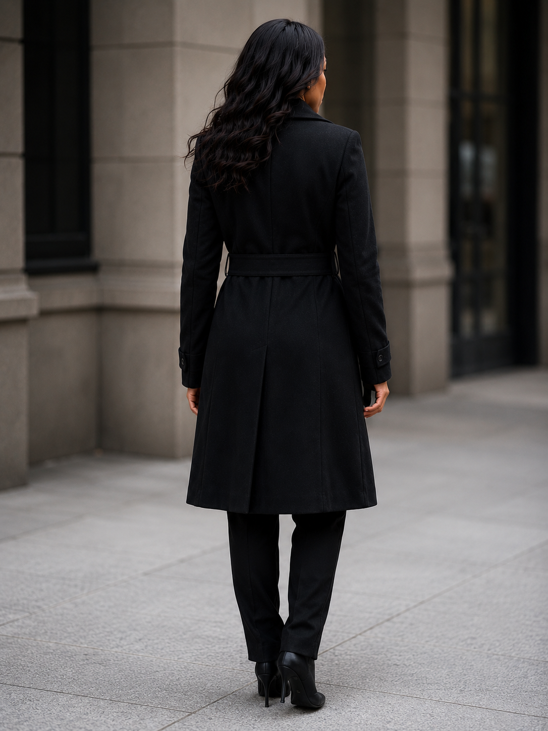 Hollywood Jacket Nikki M. James Daredevil: Born Again 2025 Black Wool Coat