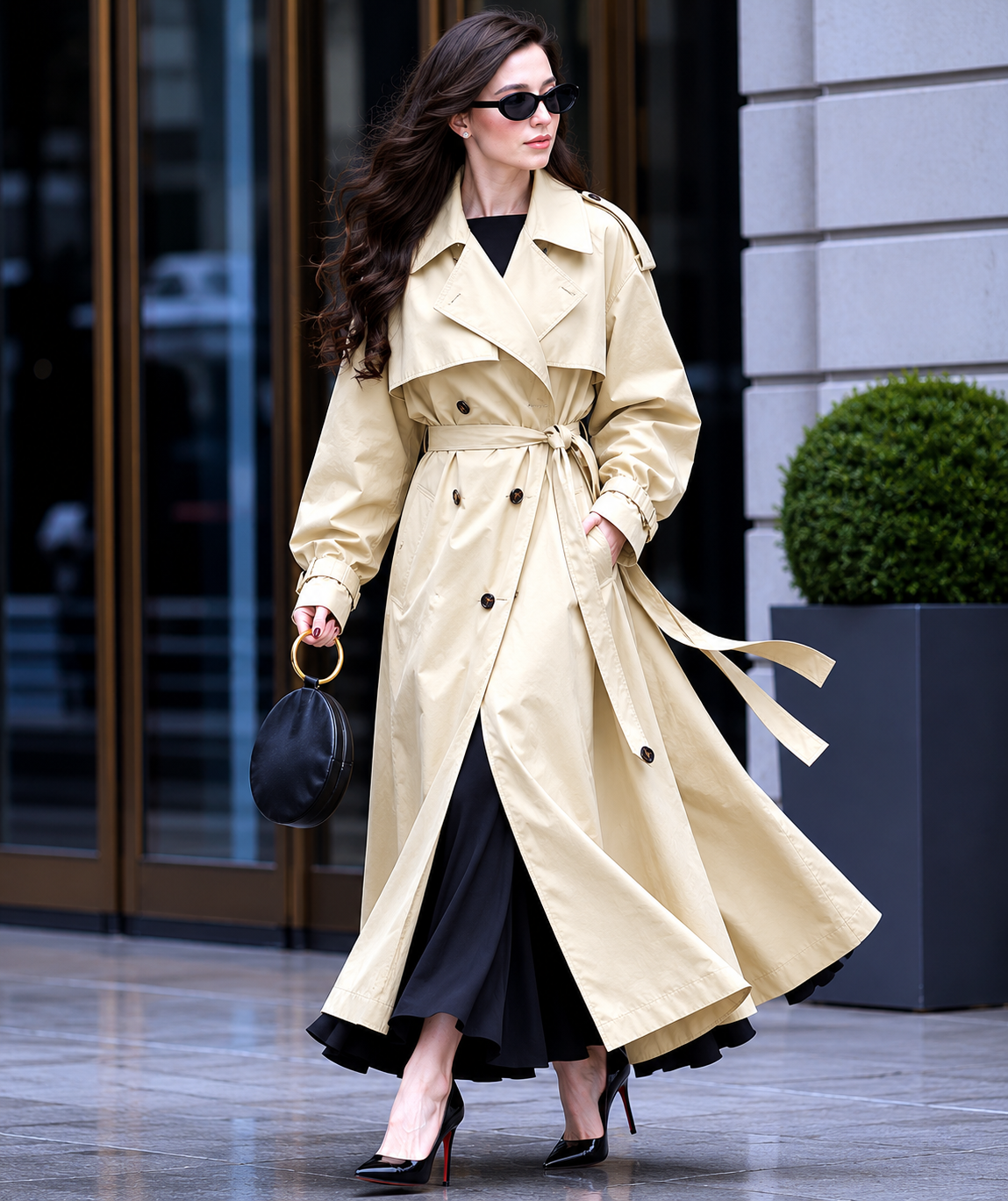 Hollywood Jacket Mikey Madison Good Morning America 2025 Cotton Trench Coat