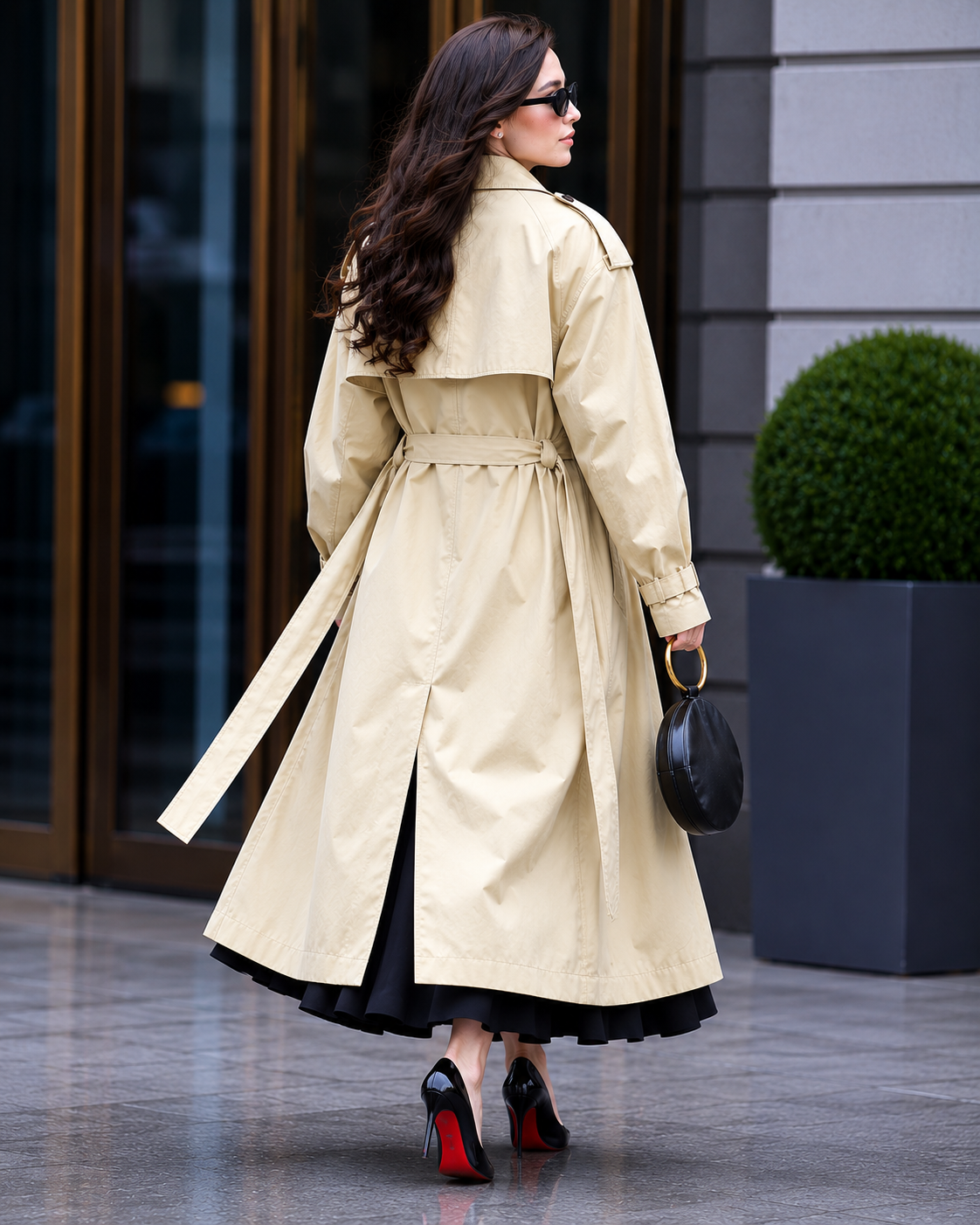 Hollywood Jacket Mikey Madison Good Morning America 2025 Cotton Trench Coat