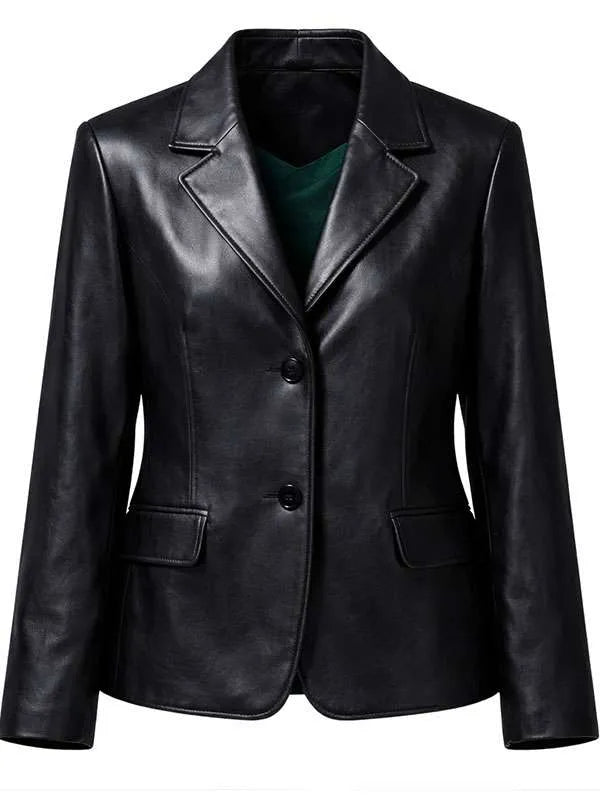 Hollywood Jacket Cashero S01 Kang Han-na Black Leather Coat