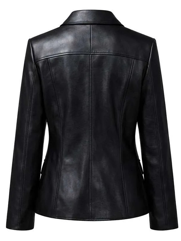 Hollywood Jacket Cashero S01 Kang Han-na Black Leather Coat
