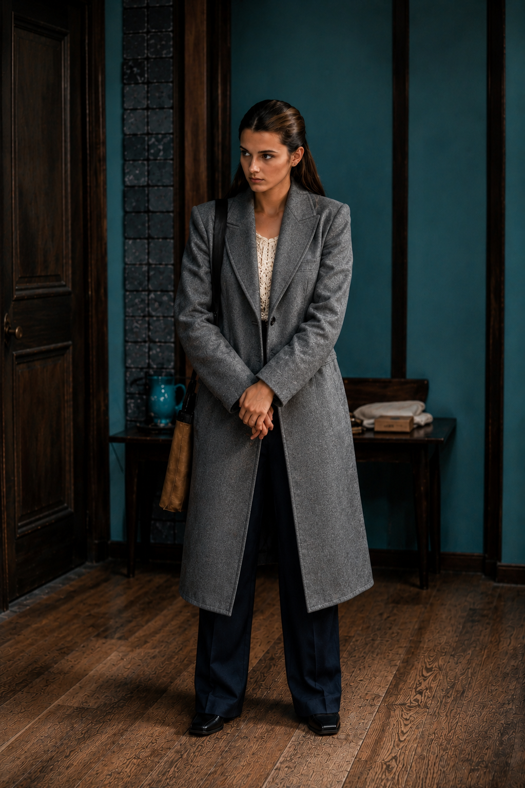 Hollywood Jacket Chloe East Heretic 2024 Grey Wool Coat