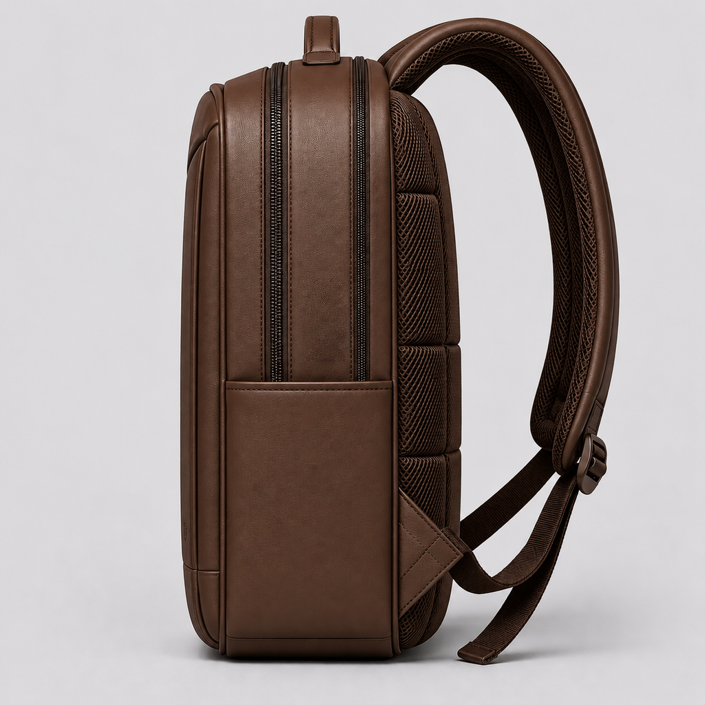 Hollywood Jacket Executive Black Leather Laptop Backpack | Premium Business Travel Backpack