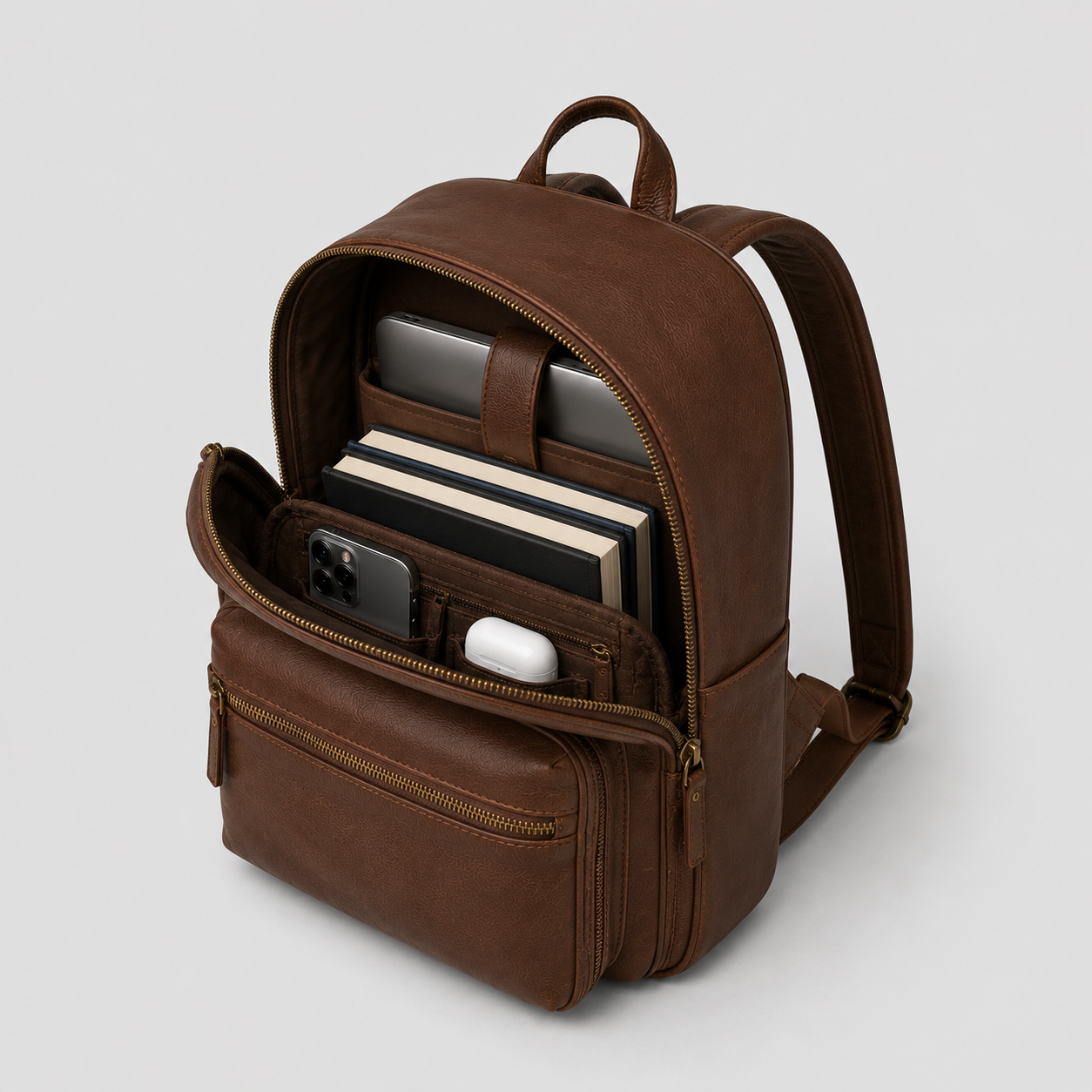 Hollywood Jacket Premium Black Leather Laptop Backpack | Luxury Business Travel Backpack