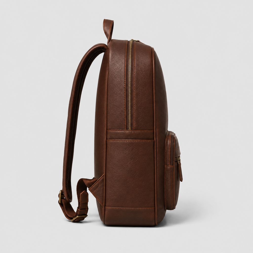 Hollywood Jacket Premium Black Leather Laptop Backpack | Luxury Business Travel Backpack