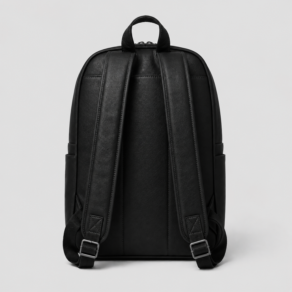 Hollywood Jacket Premium Black Leather Laptop Backpack | Luxury Business Travel Backpack