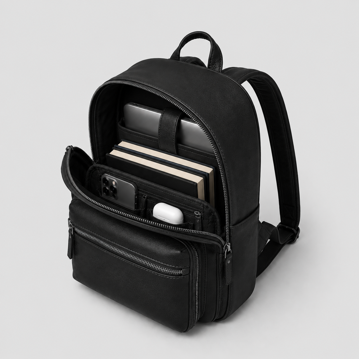 Hollywood Jacket Premium Black Leather Laptop Backpack | Luxury Business Travel Backpack