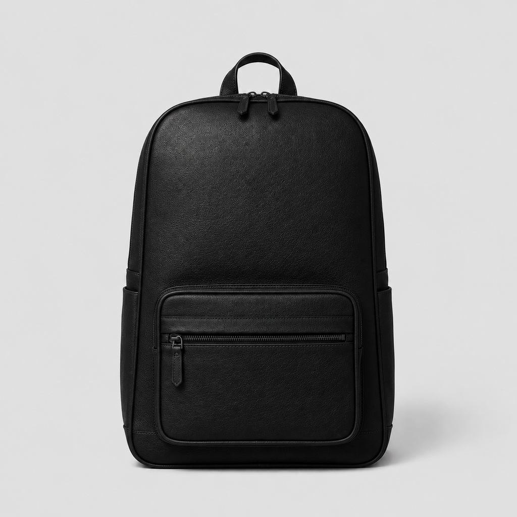 Hollywood Jacket Premium Black Leather Laptop Backpack | Luxury Business Travel Backpack
