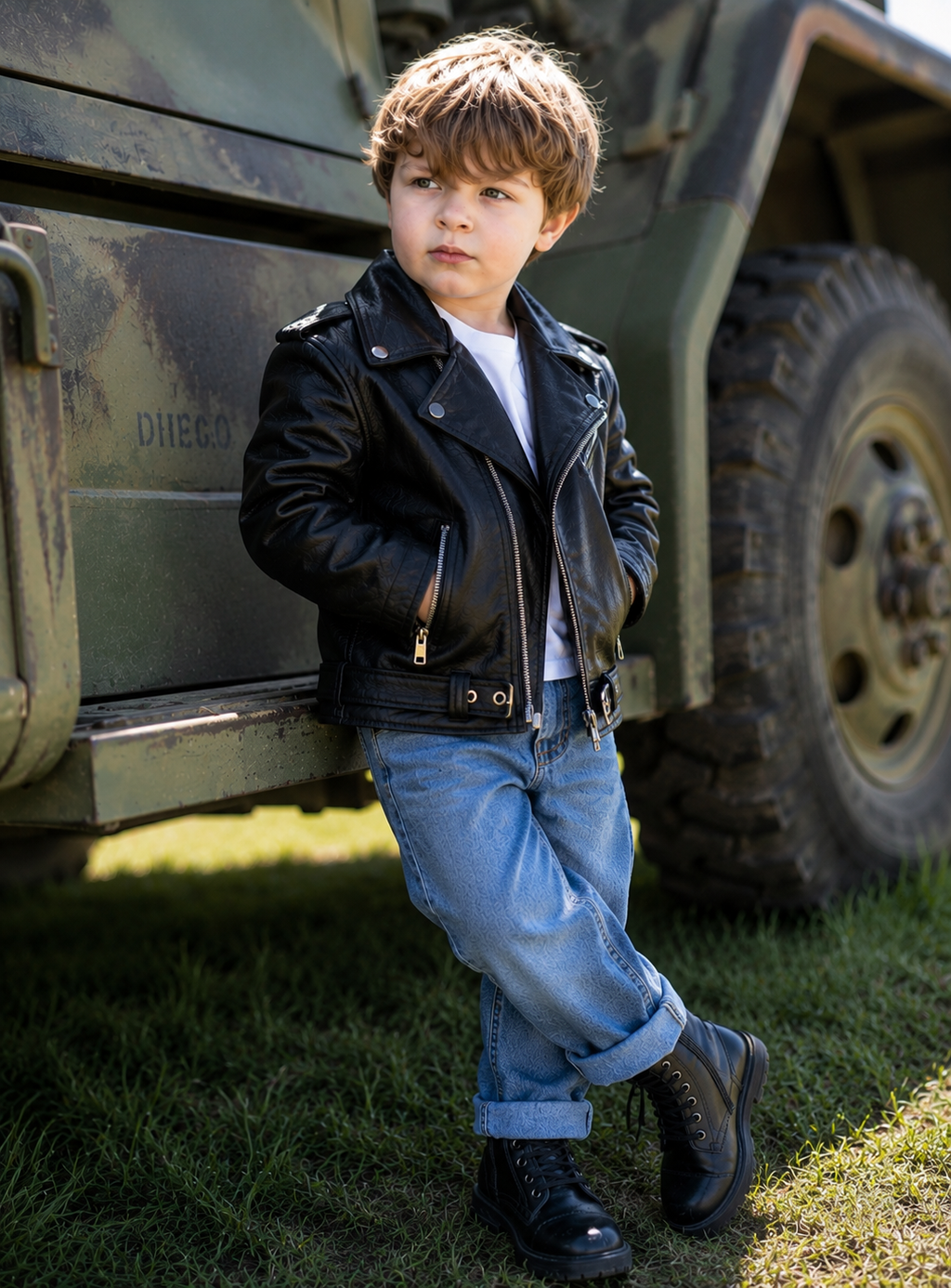 Hollywood Jacket Kids Black Faux Leather Biker Jacket – Classic Motorcycle Style