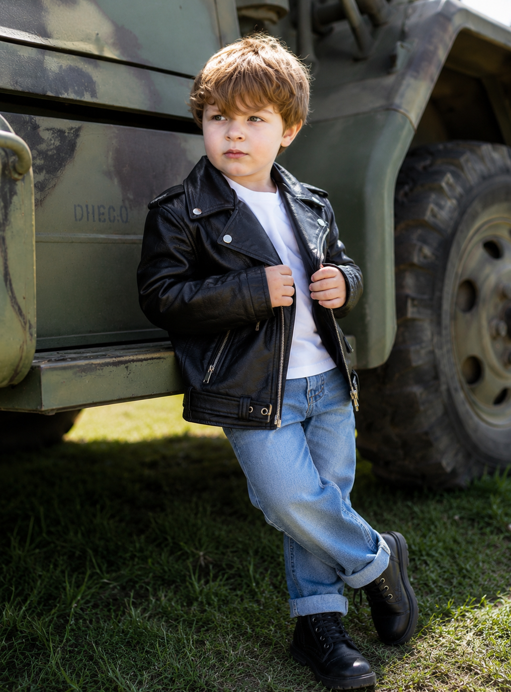Hollywood Jacket Kids Black Faux Leather Biker Jacket – Classic Motorcycle Style