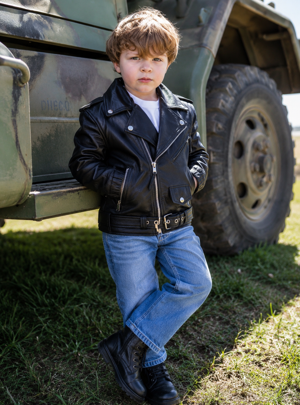 Hollywood Jacket Kids Black Faux Leather Biker Jacket – Classic Motorcycle Style