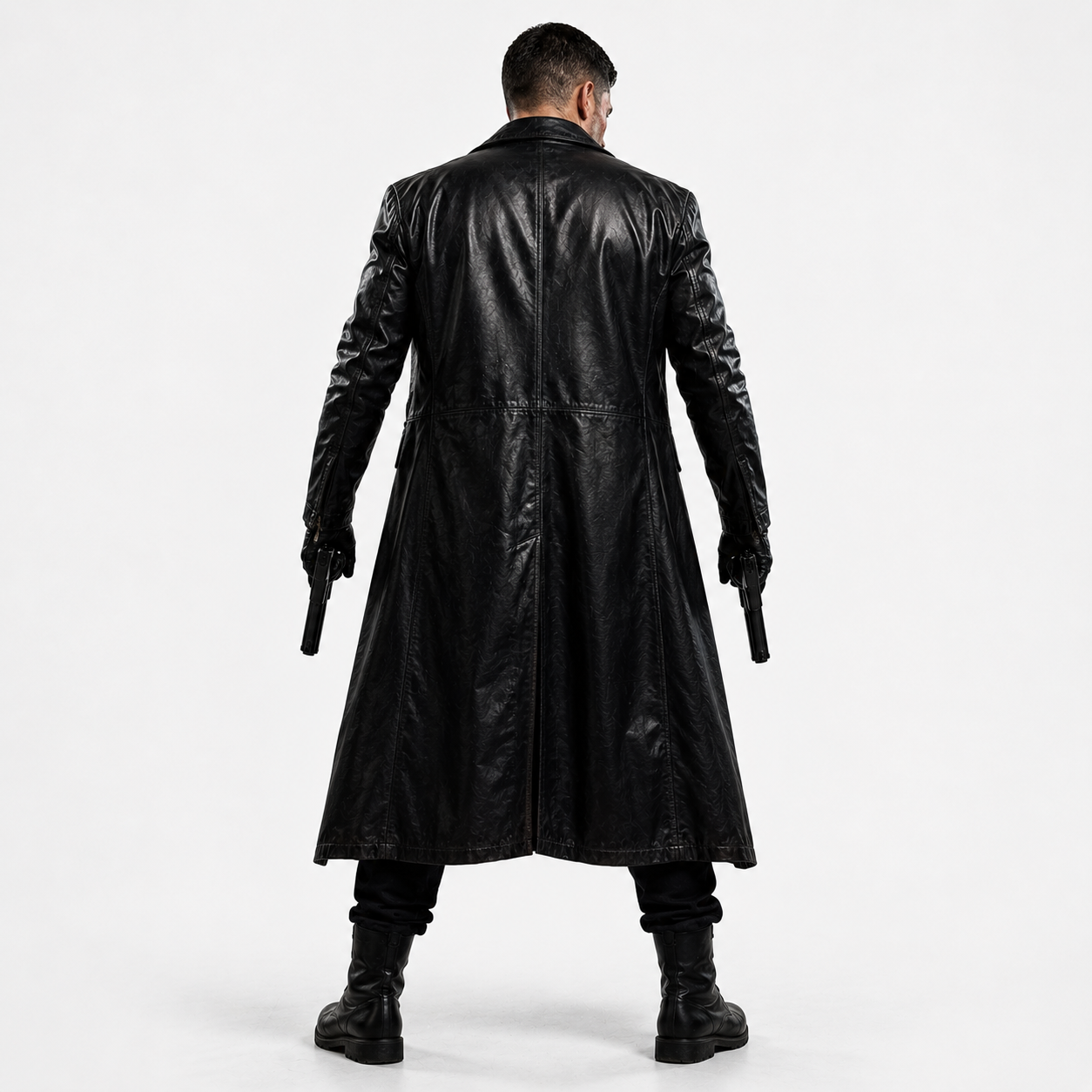 Jon Bernthal The Punisher Leather Trench Coat – Frank Castle Black Long Coat