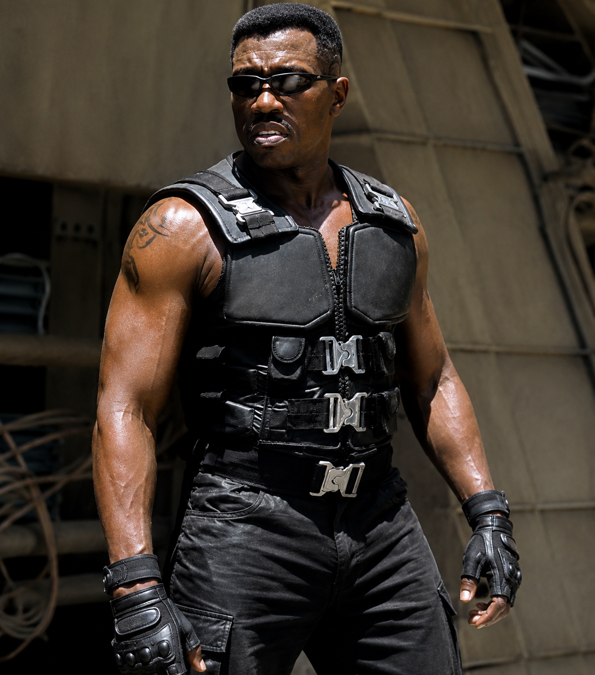 Hollywood Jackets Blade Wesley Snipes Leather Vest