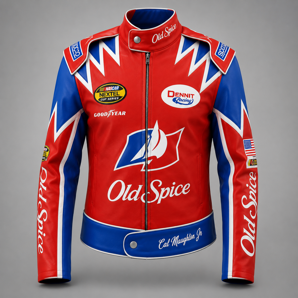 Hollywood Jackets John C. Reilly Talladega Nights Old Spice Racing Leather Jacket