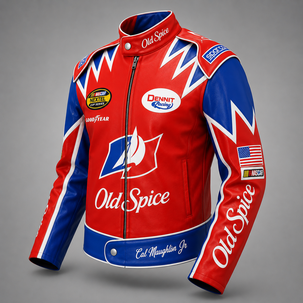 Hollywood Jackets John C. Reilly Talladega Nights Old Spice Racing Leather Jacket