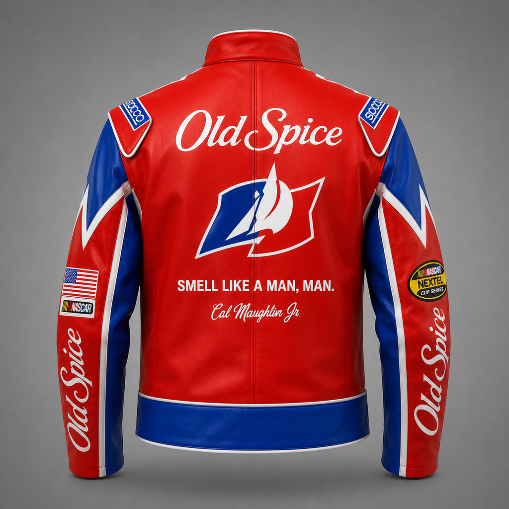 Hollywood Jackets John C. Reilly Talladega Nights Old Spice Racing Leather Jacket