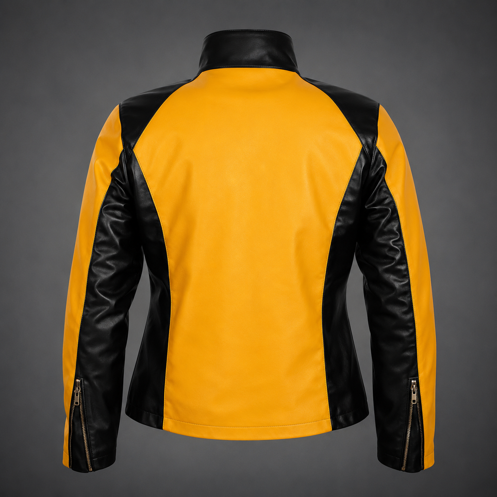 Hollywood Jackets Infamous 2 Cole MacGrath Yellow and Black Leather Jacket